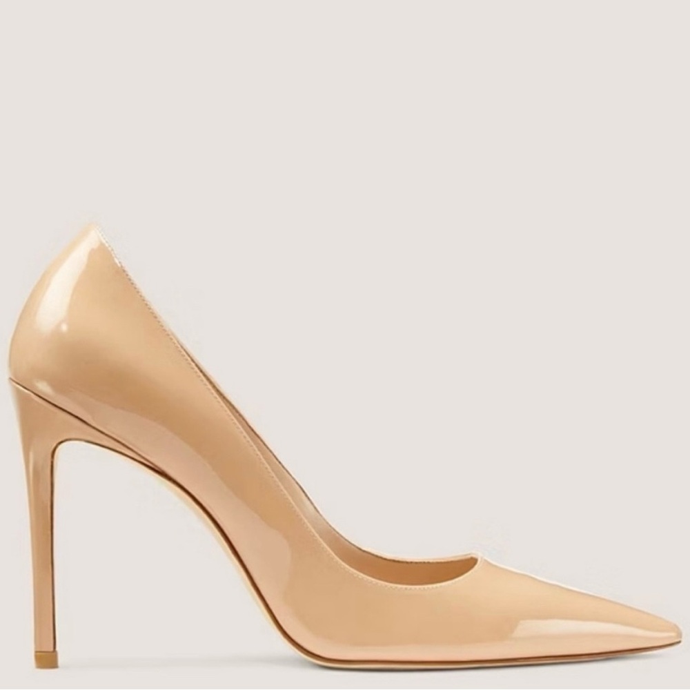 Stuart Weitzman Beige Patent Heels